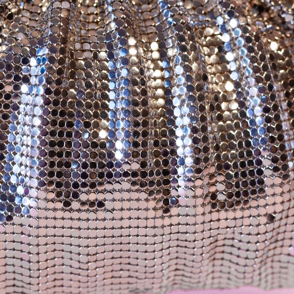 Vintage 1940's WHITING & DAVIS silver mesh evening bag - Picture 2 of 15